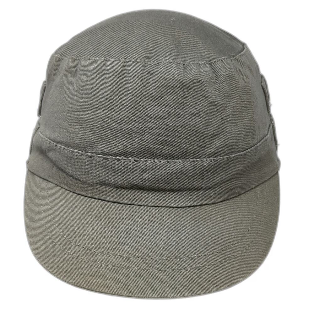 Target Army Cap Green One Size Side Button Detail Elastic Back Cotton Hat Cadet